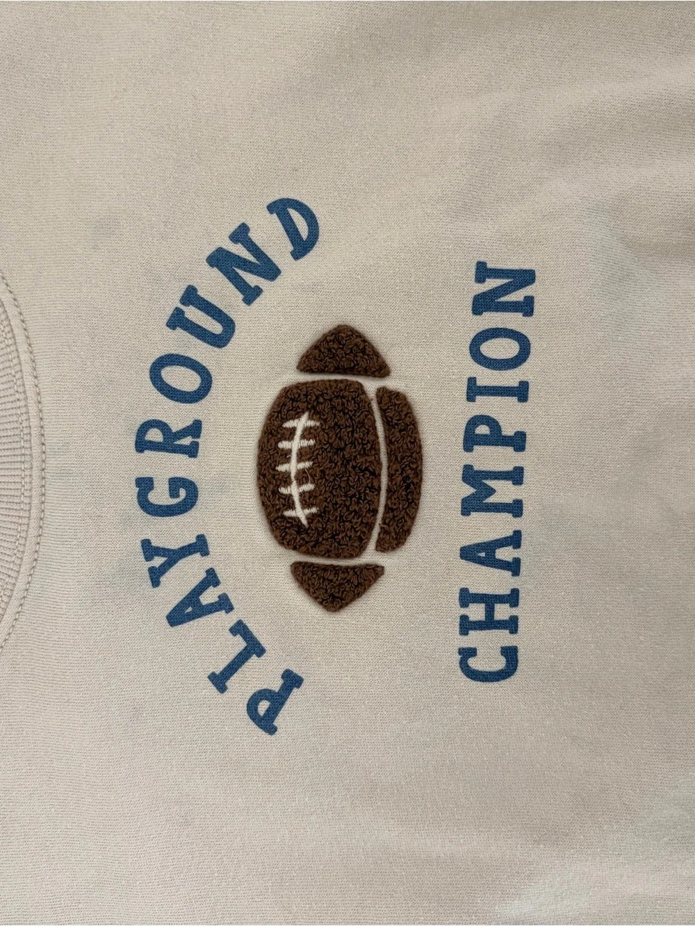 Carter's Cream 'Playground Champion' Sweatshirt with Football Graphic
